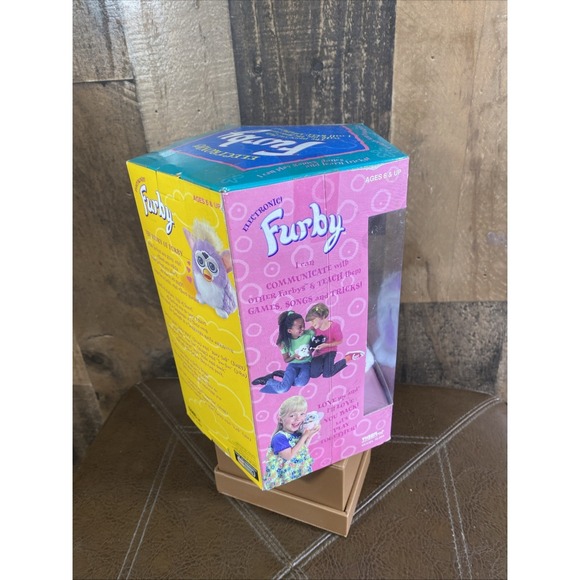 Furby Tiger Electric Special Limited Edition Pastel Purple Yellow Blue Eyes Vtg - Picture 13 of 16